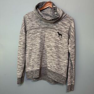 PINK Victoria Secret Gray Cowl Neck Pullover Sweatshirt. Size XS